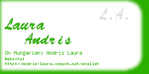 laura andris business card